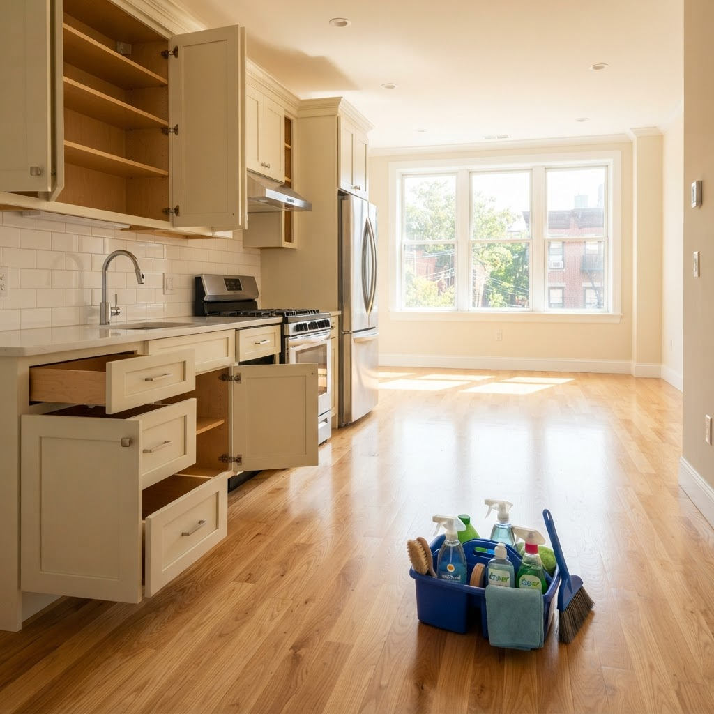 Spotless empty rental apartment ready for inspection